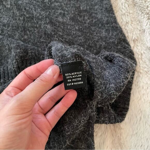 BCBGMaxazria Grey Oversized Cowlneck Dolman Sweater - Picture 5 of 5